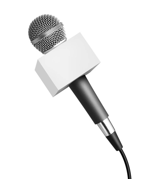 Microfone de notícias em branco
 - Foto, Imagem