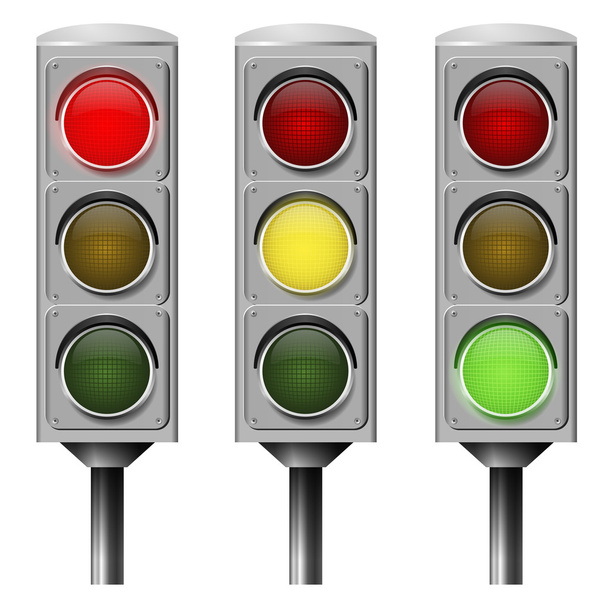 Vector image traffic light - Vettoriali, immagini