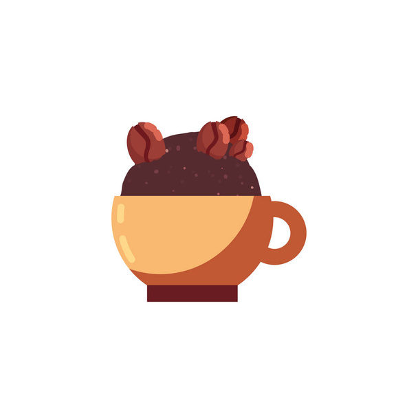 分離コーヒーカップベクトルデザイン - ベクター画像