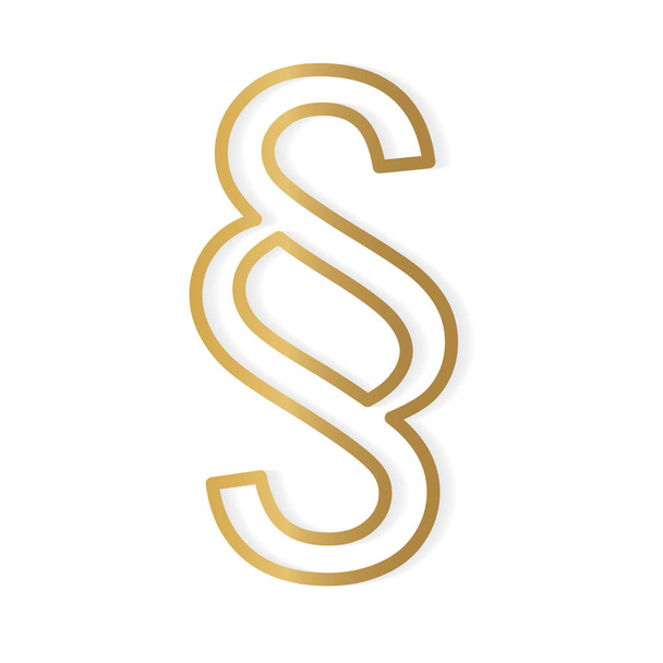gouden alinea symbol- vector illustratie - Vector, afbeelding