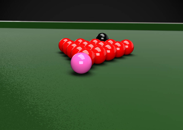  billiards game. billiard balls, pool - Fotoğraf, Görsel