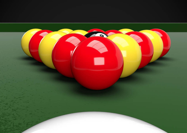 Billiard table. billiard balls, pool - Фото, зображення