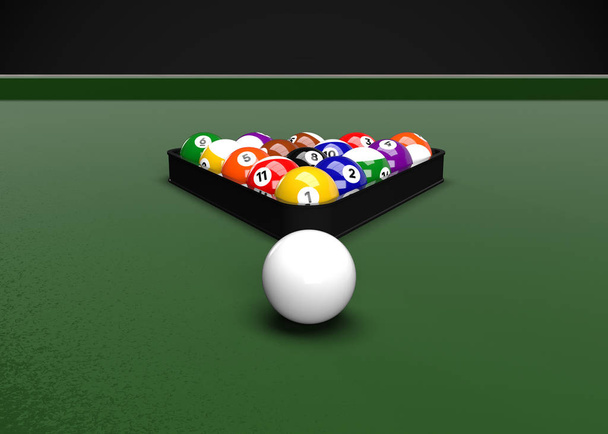 Billiard table. billiard balls, pool - 写真・画像