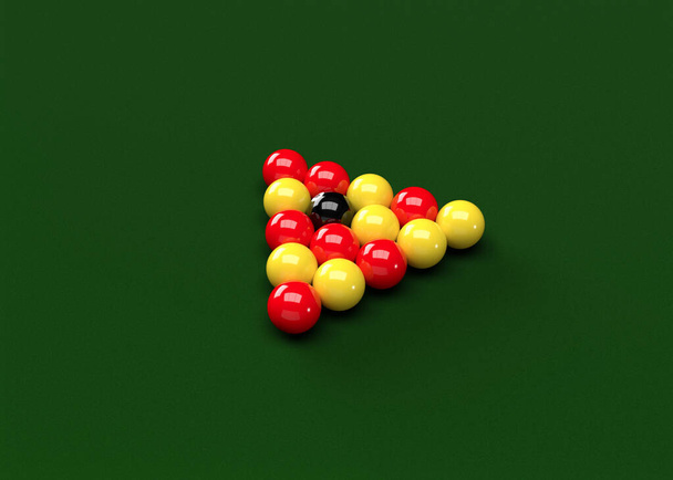 Billiard table. billiard balls, pool - Foto, afbeelding