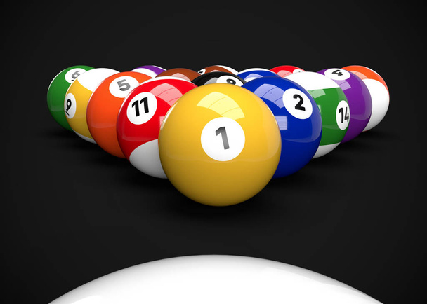 Billiard table. billiard balls, pool - Zdjęcie, obraz