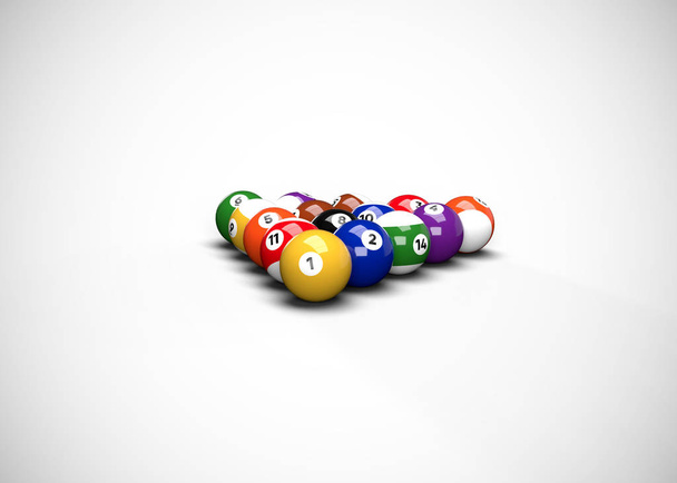 Billiard table. billiard balls, pool - Foto, afbeelding