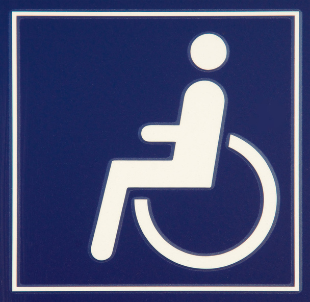 rolstoel teken - Foto, afbeelding