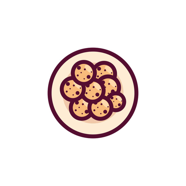 Isolated cookies over table vector design - Vector, Image