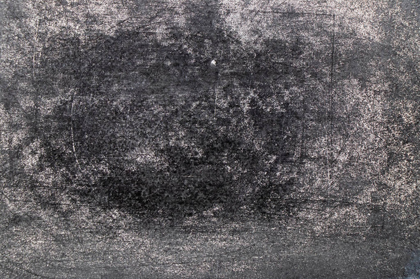 Grunge weiße Farbe Kreide Textur auf leerem Tafel Hintergrund mit Kopierraum - Foto, Bild