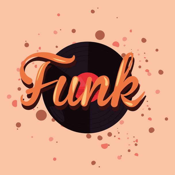 Funk and pointed vinyl vector design - Wektor, obraz