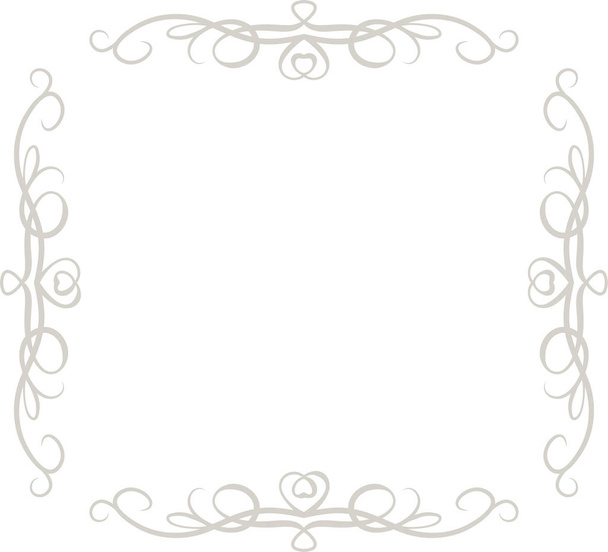 Marco de patrón antiguo cuadrado blanco
  - Vector, Imagen