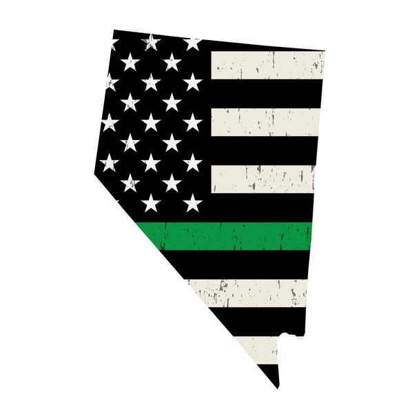 Estado de Nevada Apoyo militar American Flag Illustration
 - Vector, Imagen