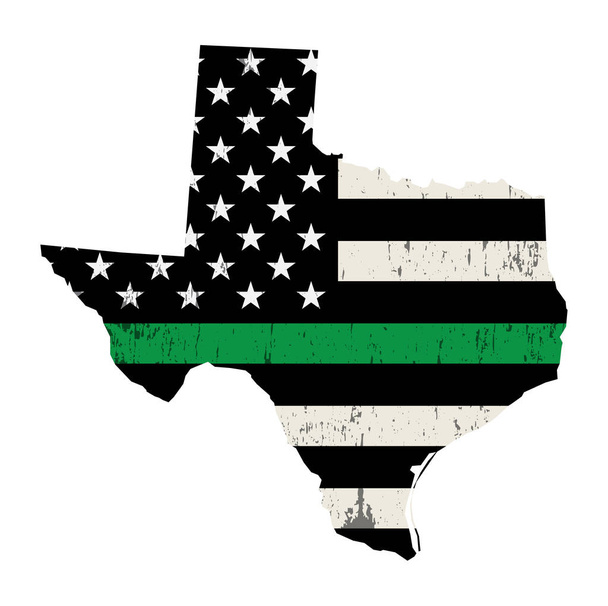 Estado de Texas Apoyo Militar American Flag Illustration
 - Vector, Imagen