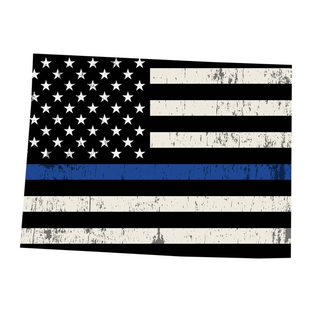 State of Colorado Police Support Flag Illustration - Vector, Image
