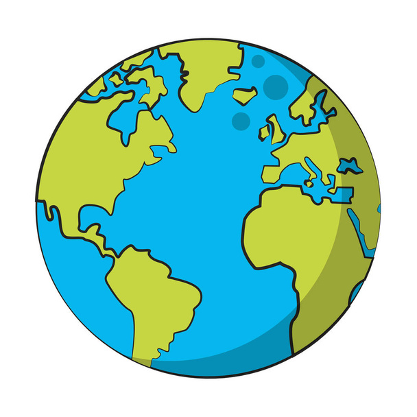 wereld kaart Earth Globe cartoon - Vector, afbeelding