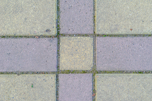 Colorful pavement. Paving stones from rectangular and square mul - Photo, Image