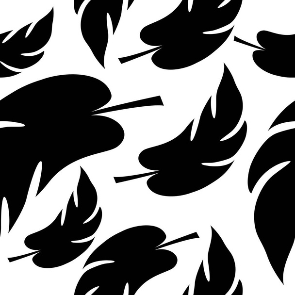 Силуэт тропических листьев
 - Вектор,изображение