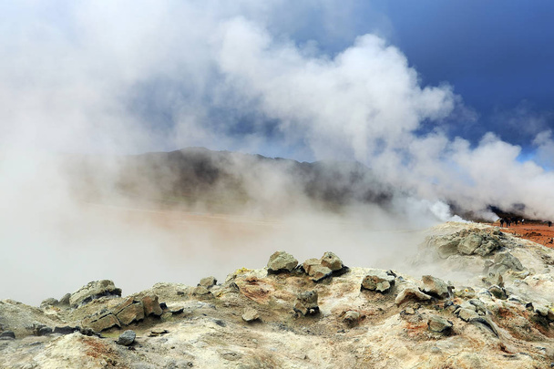 İzlanda 'da İzlanda, İzlanda, İzlanda, İzlanda yakınlarındaki Hver jeotermal bölgesi - Fotoğraf, Görsel