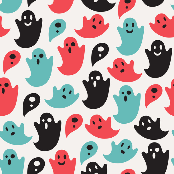 grappige ghost naadloze patroon - Vector, afbeelding