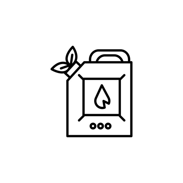 Biyoyakıt, biyoyakıt üretim hattı ikonu. Enerji çizim simgelerinin elementleri. İşaretler, semboller ağ, logo, mobil uygulama, Ui, Ux için kullanılabilir - Vektör, Görsel