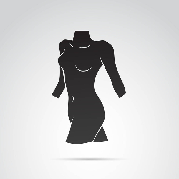 Woman body silhouette vector art. - Vetor, Imagem