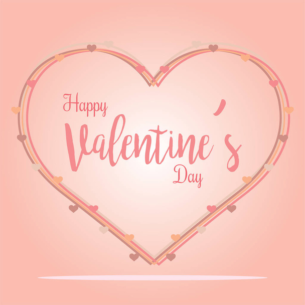 Happy valentine day card - Wektor, obraz