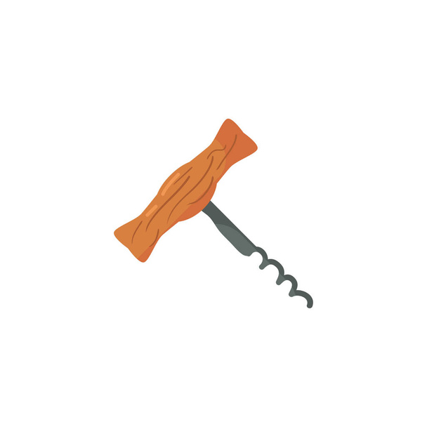 Isolated wine corkscrew vector design - Vector, Image