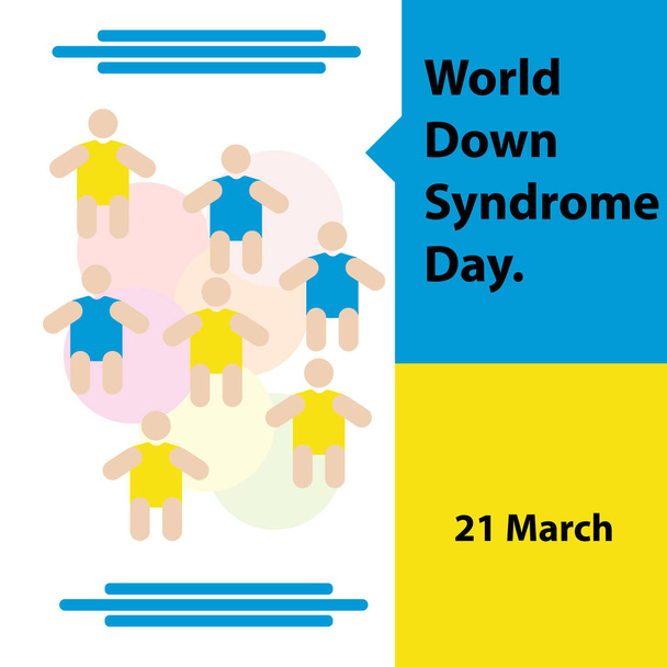 Illustrazione vettoriale della Giornata Mondiale della Sindrome di Down. modello di design. Stendardo. bakcground
 - Vettoriali, immagini