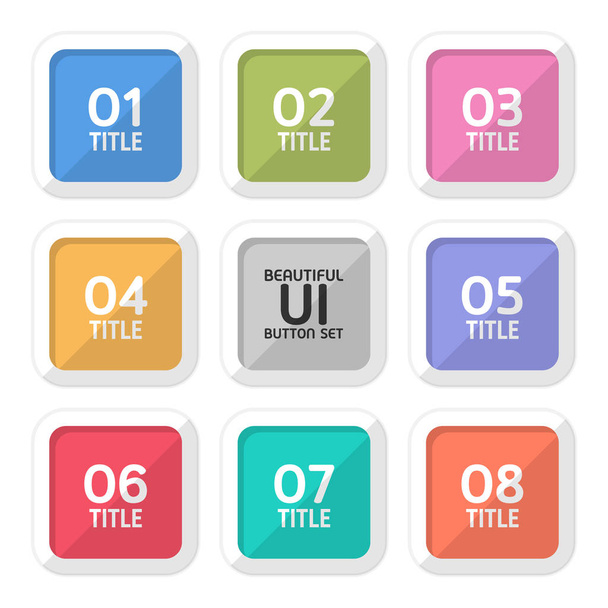 Beautiful user interface hexagon button set created for designers in the design of all kinds of works. Beautiful and modern Button which can be used in many purposes. Eps10 vector. - Vektör, Görsel