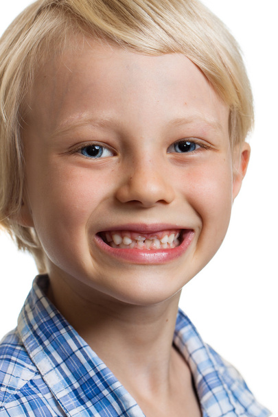 Cute boy with missing front teeth - Foto, imagen