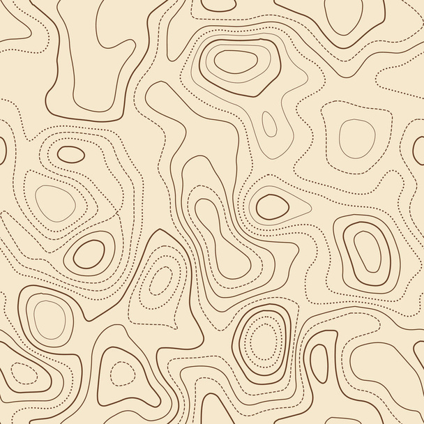 Líneas de contorno Mapa topográfico real Diseño inconsútil Encantador patrón de aislamientos de azulejos Vector
 - Vector, Imagen