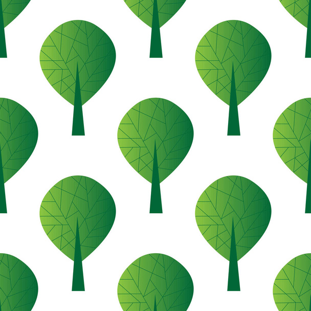 seamless pattern with trees - Vetor, Imagem