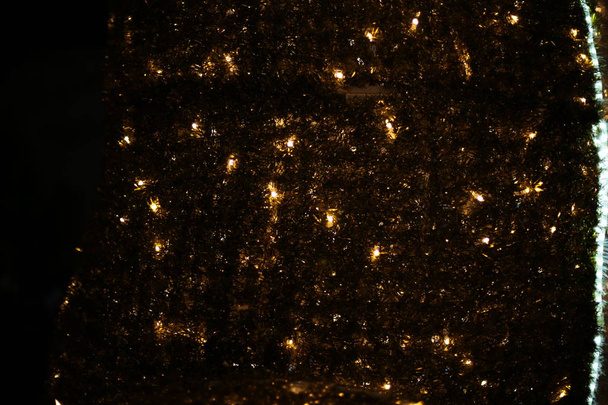 Karácsonyi bokeh koszorú fényes lédús háttér - Fotó, kép