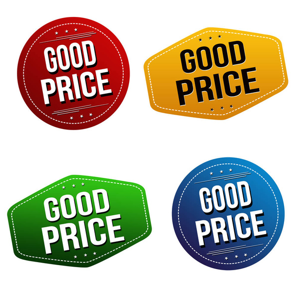 Good price sticker or label set - Vector, Image