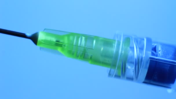 Close up of medical syringe. - Footage, Video