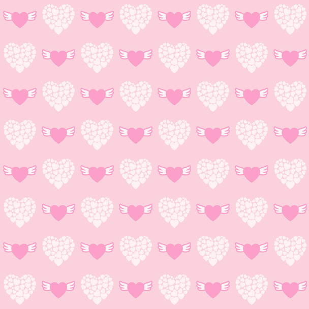 Love pattern with hearts - Вектор, зображення