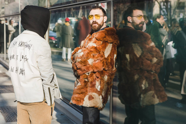 Fashionable people during Milan Men's Fashion Week - Valokuva, kuva