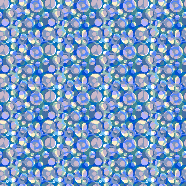 Vector, Seamless Pattern of Bubbles in Pale Blue Colors. Backgro - ベクター画像