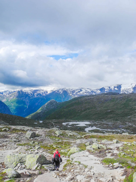 Hiking Trip to Trolltunga, Norway. - Фото, изображение