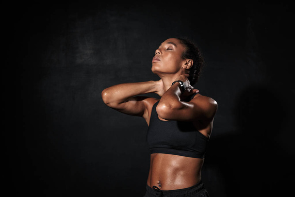 Confident fit young african fitness woman - Fotó, kép