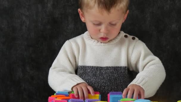 двухлетний ребенок играл с кубиками
 - Кадры, видео