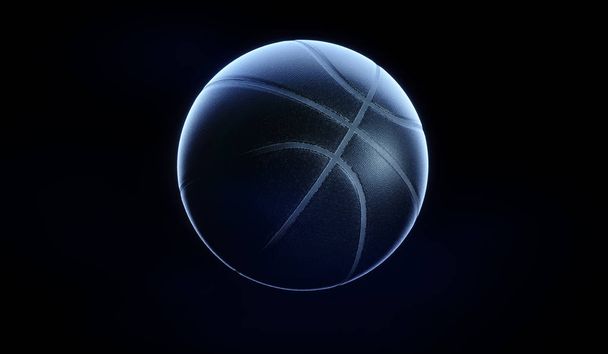 Rendu 3D de basket créatif avec jante sur fond noir
 - Photo, image