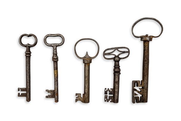 régi antik kulcsok régi kézművesség - Fotó, kép