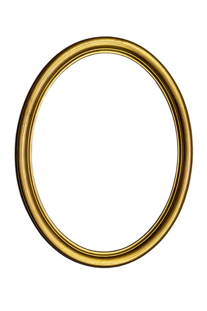 old gilded oval picture frame - Photo, Image
