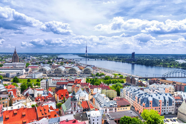 View of old Riga, Latvia - Fotoğraf, Görsel