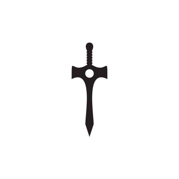Kılıç logosu tasarım vektör şablonu - Vektör, Görsel