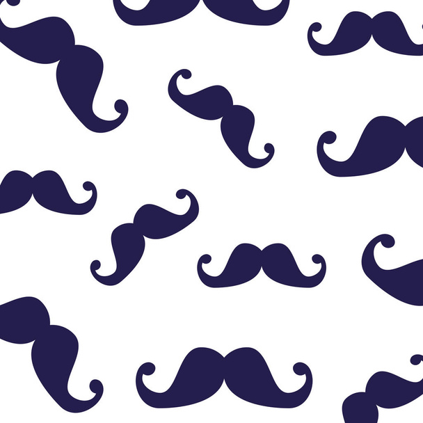 Diseño aislado del vector de fondo de bigotes masculinos
 - Vector, imagen