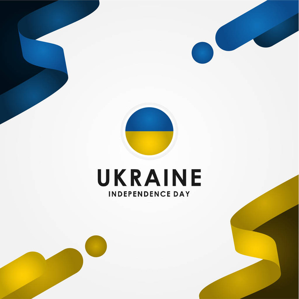 Diseño vectorial del día de la independencia de Ucrania para bandera o fondo
 - Vector, Imagen