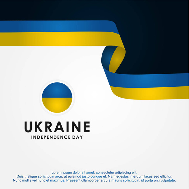 Diseño vectorial del día de la independencia de Ucrania para bandera o fondo
 - Vector, Imagen