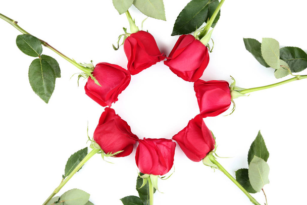 Bouquet of red roses isolated on white background - Foto, Imagem